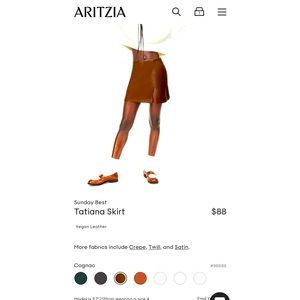 Mint Aritzia Tatiana Skirt -size 00 like new